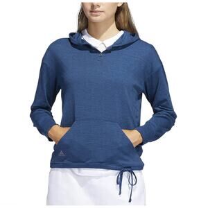 Adidas Hooodie Womens Small Blue Rush Crew Essentials Slub Hoodie